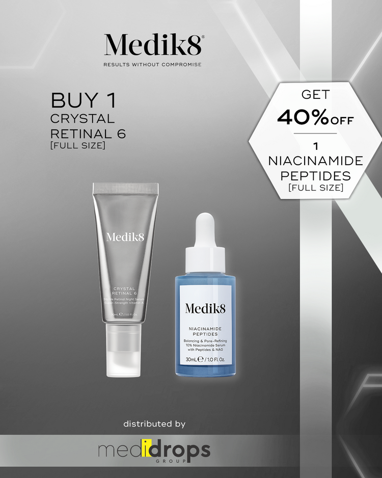 Combo Medik8 Crystal Retinal 6 30ml + Niacinamide Peptides 30ml
